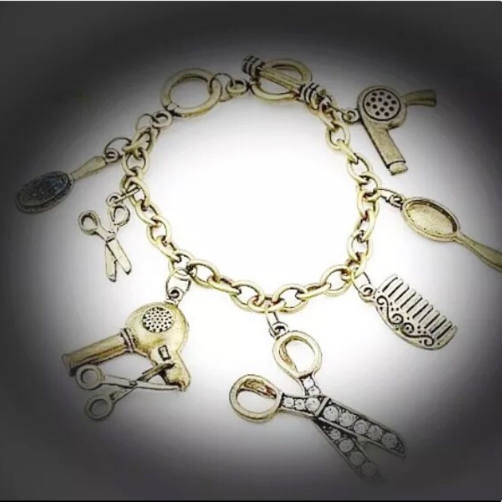 Hairstylist Chunky Scissor Shears Vintage Bracelet